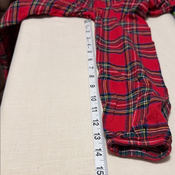 H&M Red Plaid Flannel Girls Dress with Ruffle Collar. Size 9/10. - Picture 6 of 10